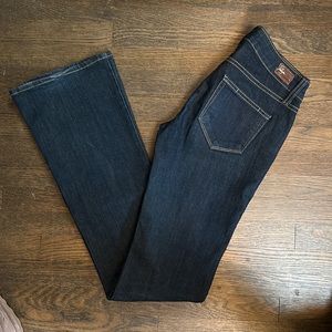 Paige jeans size 25, low rise flare